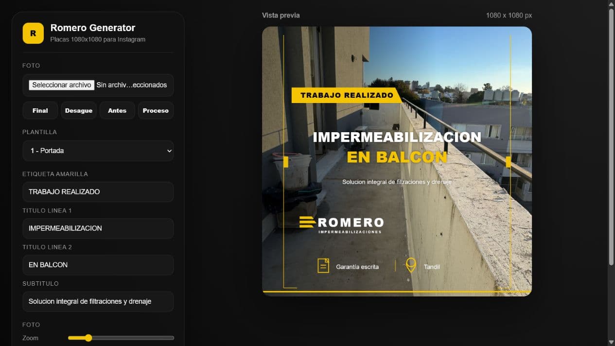 Portada de Romero Carousel Generator